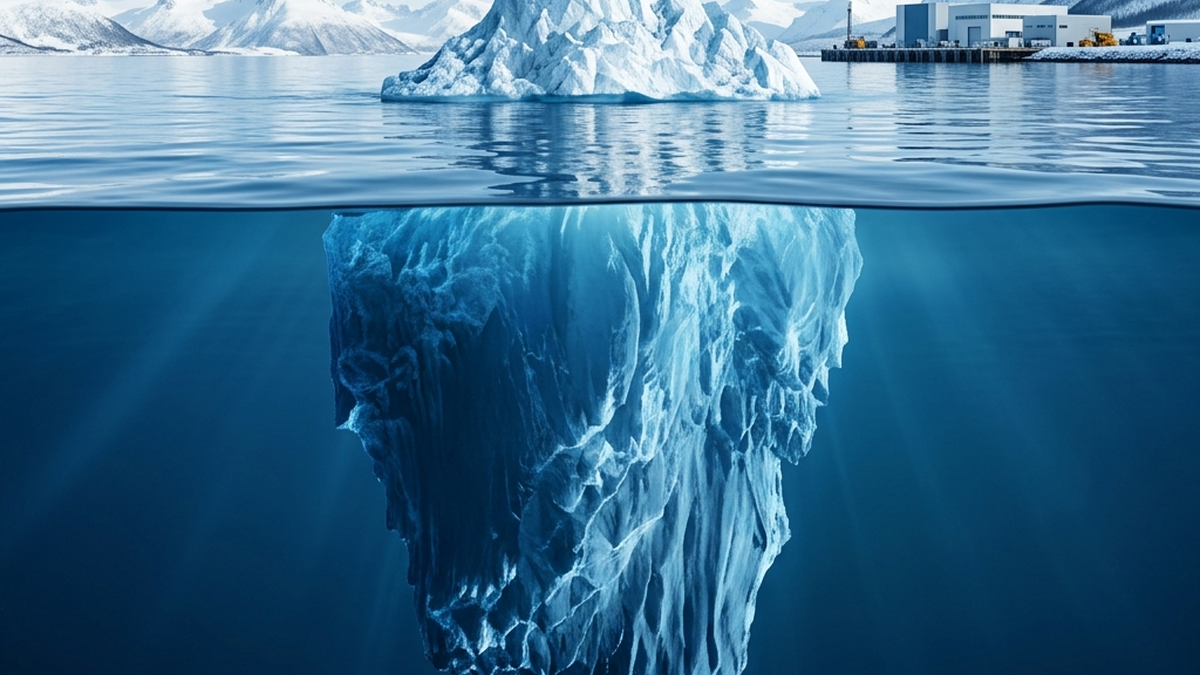 An iceberg illustration showing hidden injury costs below the surface